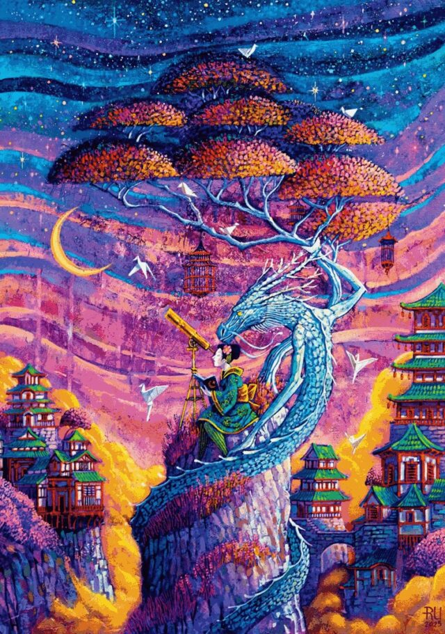 Puzzle Good Loot Imagination - Roch Urbaniak: Sakura & Ryu 1000 pc(s) - imagine 2