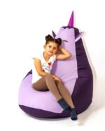 Sako bag pouffe Unicorn purple-light purple L 105 x 80 cm - imagine 3