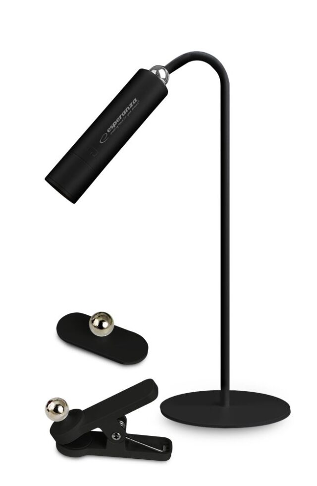 Esperanza ELD118K LED desk lamp 3in1 Black - imagine 5