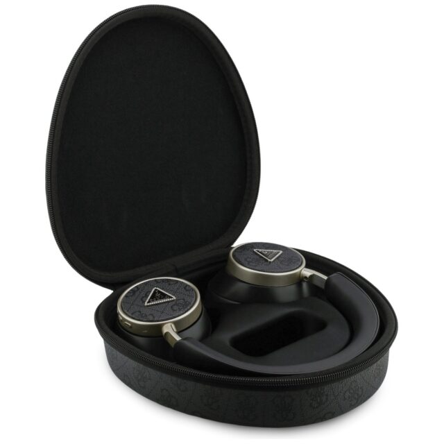 Headphones Guess 4G Triangle Logo Bluetooth ENC black - imagine 5