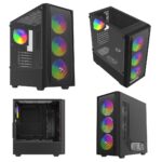 Savio Noctis Flow RGB Cube Black - imagine 7
