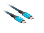 Lanberg CA-CMCM-44CU-0005-BK USB cable USB4 Gen 2x2 0.5 m USB C Black  Blue - imagine 3