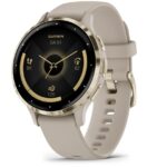 Garmin Venu 3S 3.05 cm (1.2 ) AMOLED 41 mm Digital 390 x 390 pixels Touchscreen Gold  Grey Wi-Fi GPS (satellite)