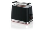 Bosch TAT4M223 toaster 4 2 slice(s) 950 W Black  Stainless steel
