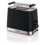 Bosch TAT4M223 toaster 4 2 slice(s) 950 W Black  Stainless steel
