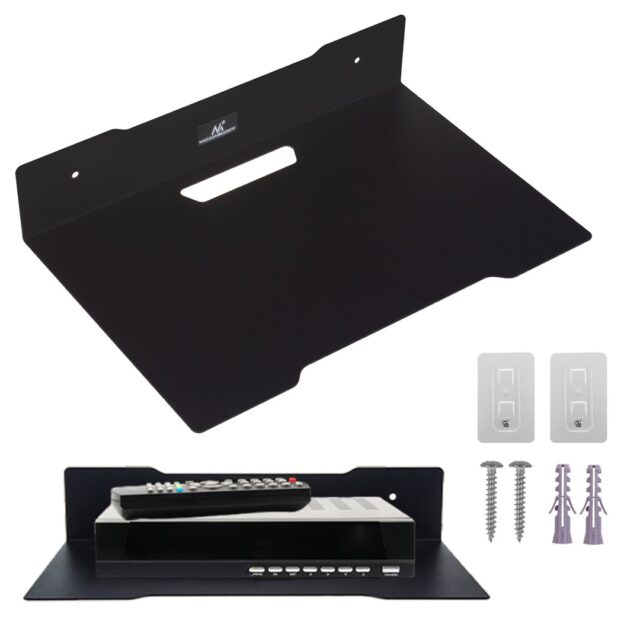 Maclean decoder wall shelf  single  max. 5kg  steel  MC-122 - imagine 13