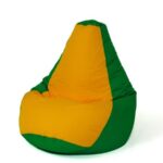 Sako bag pouffe Pear green-yellow XL 130 x 90 cm