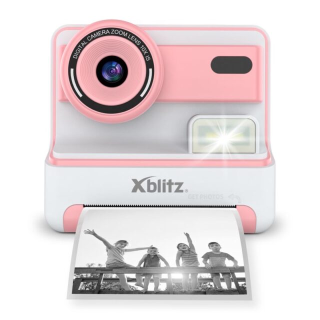 FLASH PINK  INSTANT CAMERA WITH THERMAL PRINTER FOR CHILDREN - imagine 6
