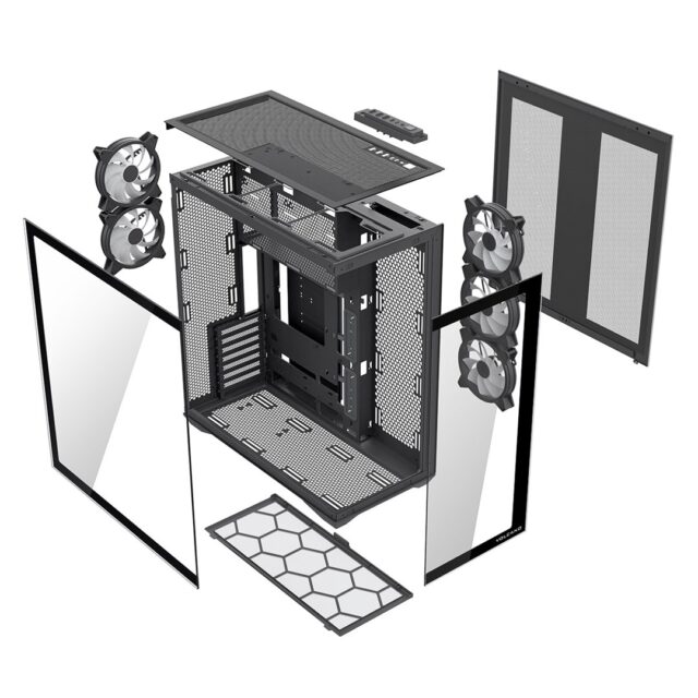 MODECOM Volcano SPACE XL ARGB FULL TOWER 5F Black - imagine 6
