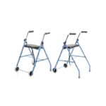 Two-wheel rehabilitation support - walker Blue black - imagine 2
