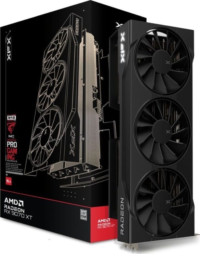 Graphics card. XFX Swift RX 9070XT 3-FAN Gaming E. 16G - imagine 5