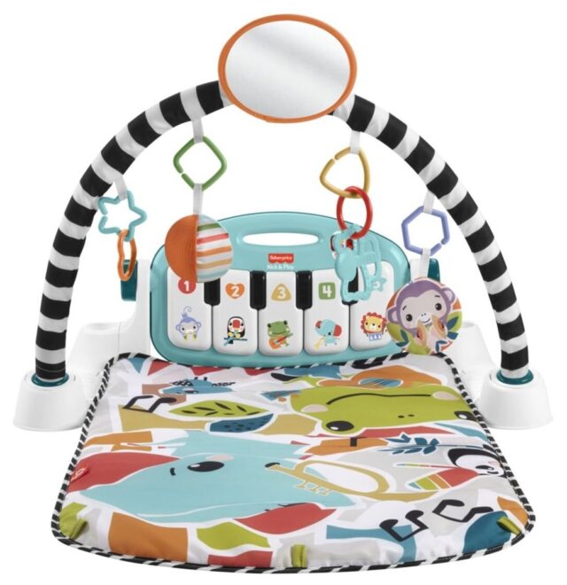 Mattel Fisher Price Educational mat with piano HWY57 - imagine 3