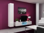 Cama Full cabinet VIGO '180' 180/40/30 white/white gloss - imagine 14