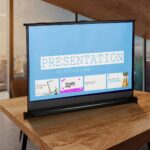 Maclean MC-961 Portable Projection Screen Compact 45  4:3 Free-Standing Office Cinema - imagine 9