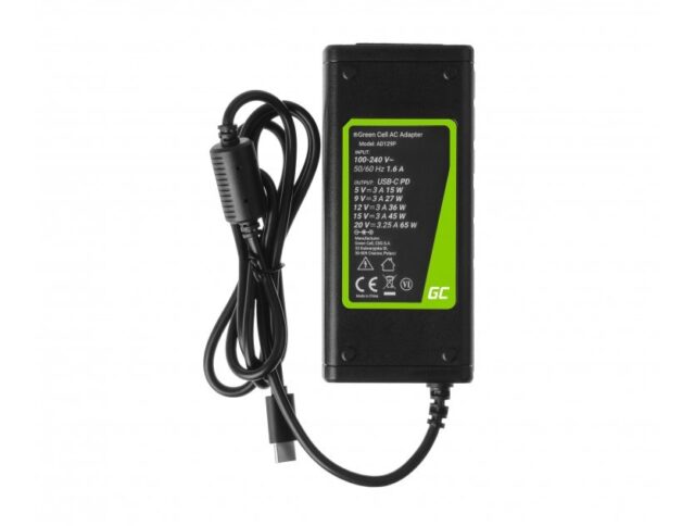Green Cell AD134P USB-C charger AC adapter 65W for notebook tablet smartphone - imagine 9
