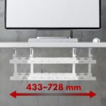 Maclean under-desk cable organizer  max. load 5kg  max. 728mm  2 levels  white  MC-102 W - imagine 2
