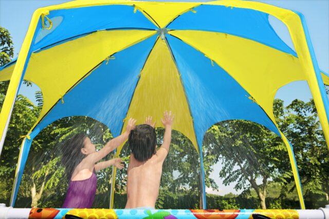 Bestway Steel Pro 2.44m x 51cm Splash-in-shade Play Pool  Orange/Yellow - imagine 13