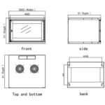 Techly Wall Rack Cabinet 19 6U D450 Black Assembled  I-CASE EL-1006B45 - imagine 5