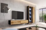 Cama TV Stand VIGO '180' 30/180/40 black/wotan oak - imagine 5