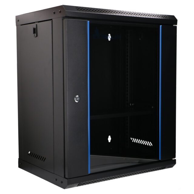 EXTRALINK LITE 12U 530X400 WALL-MOUNTED RACKMOUNT CABINET BLACK - imagine 8