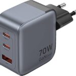 Ładowarka Vention 70W GaN PD 1x USB-A 2x USB-C czarna