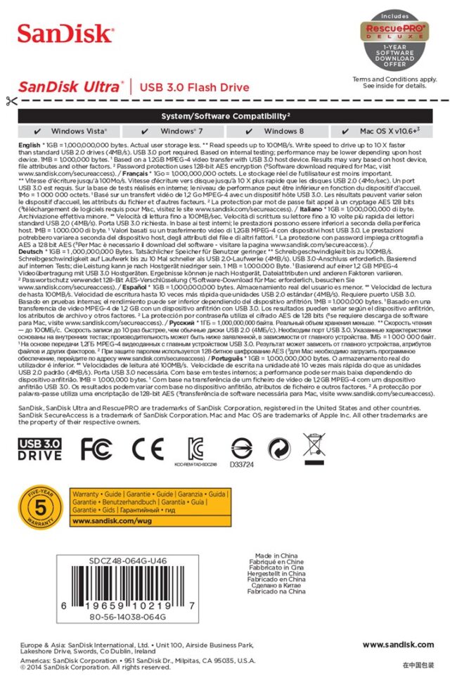 SanDisk Ultra USB flash drive 64 GB USB Type-A 3.2 Gen 1 (3.1 Gen 1) Black - imagine 8