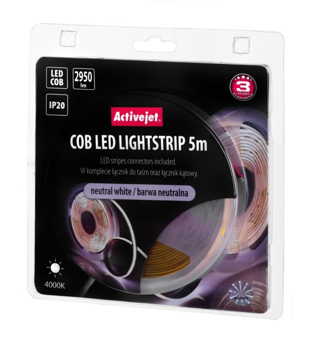 Activejet AJE-COB 5m neut strip light Universal strip light Indoor - imagine 7