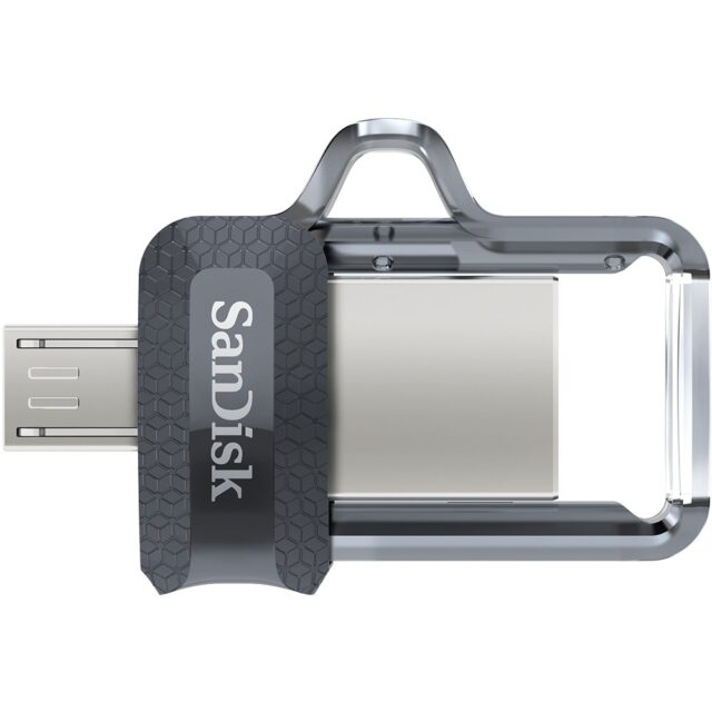 SanDisk Ultra Dual m3.0 USB flash drive 256 GB USB Type-A / Micro-USB 3.2 Gen 1 (3.1 Gen 1) Black  Silver  Transparent - imagine 6