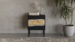 Cama INSERTO bedside cabinet  2 pcs  50x40x61.5 cm  black + LED - imagine 7