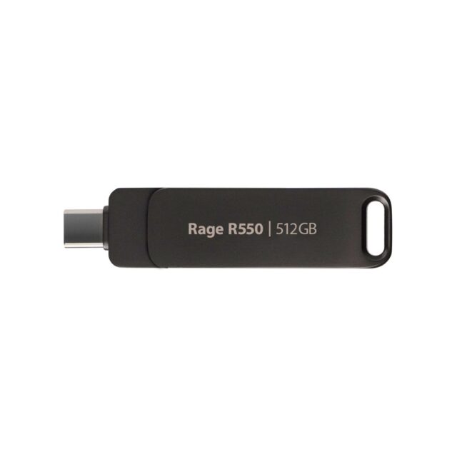 Flashdrive PATRIOT Rage R550 512GB 100 MB/S USB A+C Swivel Design (PE512GR550DSAD) Black - imagine 3
