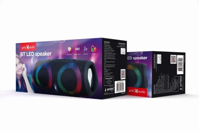 Gembird SPK-BT-LED-02 portable/party speaker Mono portable speaker Black 10 W - imagine 5