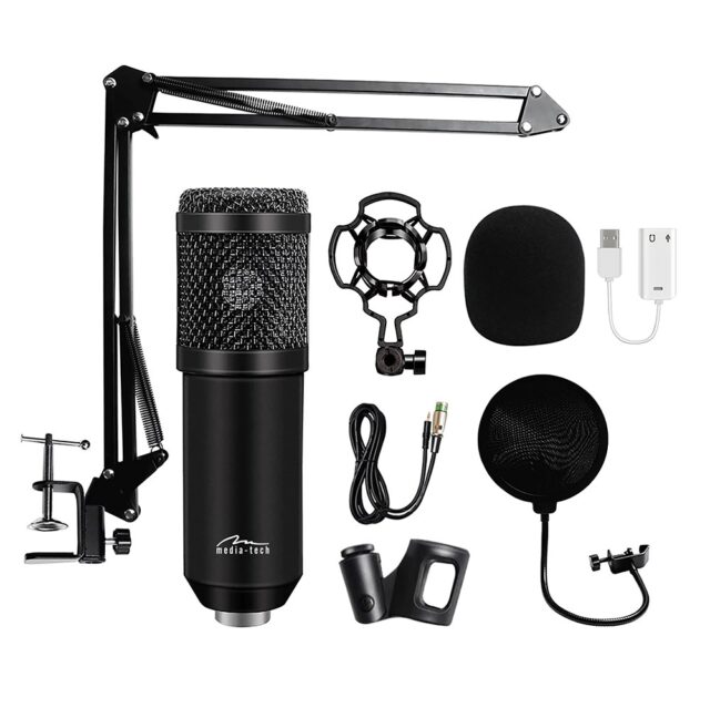 Microphone with accessories kit STUDIO AND STREAMING MICROPHONE MT397K - imagine 9