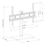 Maclean MC-386 Universal TV Stand Base for Cabinet Dresser Table Desk 32  - 75  40kg VESA 35° Rotating Temepred Glass Adjustable TV Height Powder Coating - imagine 9