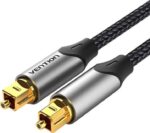 Kabel audio optyczny Vention w oplocie z aluminiowym złączem 5m szary - imagine 4