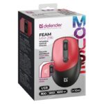 MOUSE DEFENDER FEAM MM-296 RF SILENT RED - imagine 2
