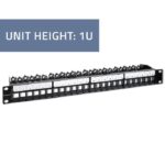 Qoltec 54516 Patch panel for 19'' rack | 24 ports | 1U | UTP | Black - imagine 4