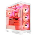 Modecom Volcano SPACE APEX ARGB MIDI Midi Tower White - imagine 12