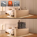 Maclean MC-866T Smart Motorized Electric TV Lift TUYA Mobile App Floor Mount Bracket Alexa Google Home 37''-80'' 60kg Cabinet VESA (EU plug) - imagine 10