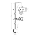 Maclean MC-967 Double Vertical Monitor Desk Mount Screen Holder max VESA 100x100  13-27   2x 9kg Powder Coated Tilting Rotating Adjustable - imagine 9
