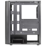 Aerocool DELTABKV1 ATX PC Case RGB Front Full Side Window 12cm Fan Black - imagine 3