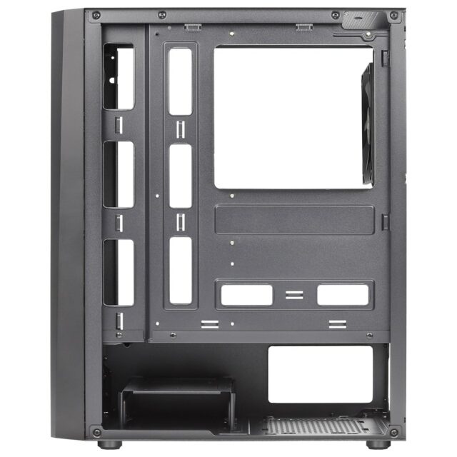 Aerocool DELTABKV1 ATX PC Case RGB Front Full Side Window 12cm Fan Black - imagine 3