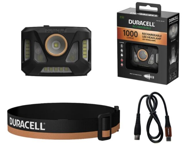 Duracell DH1000R Headlamp black  orange - imagine 6