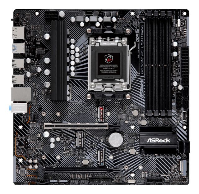 Asrock B650M PG Lightning AMD B650 Socket AM5 micro ATX - imagine 2