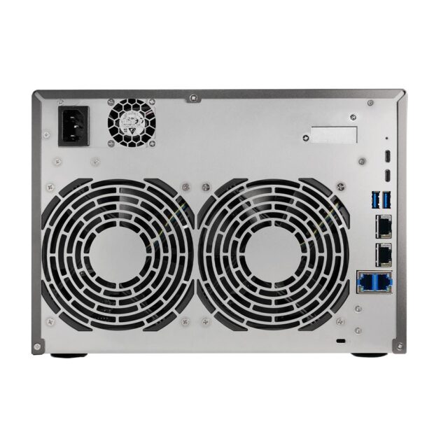 Asustor AS6810T NAS; Tower; 10x (3.5‘ SATA HDD/ 2.5’ SSD); AMD Ryzen Embedded V3C14; 16G ECC DDR5 SODIMM (max. 64GB)  2x 10GbE  2x 5GbE  4x M.2 2280 NVMe PCIe 4.0  2x USB4  2x USB 3.2 Gen  1x optional 10 GbE card - imagine 3