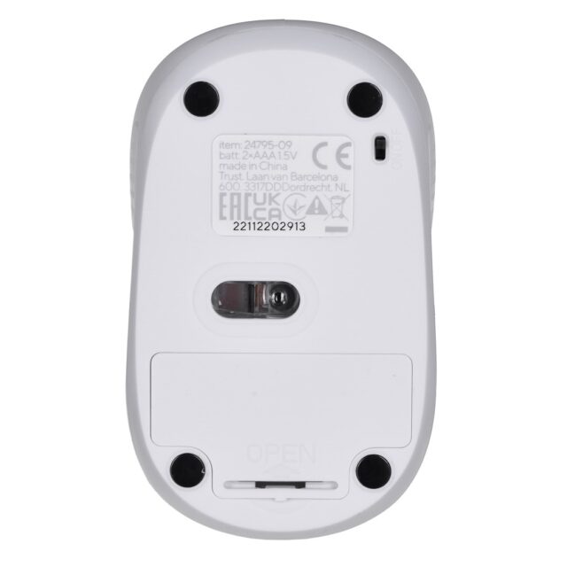 Trust 24795 - 1600 DPI wireless optical mouse (white) - imagine 10