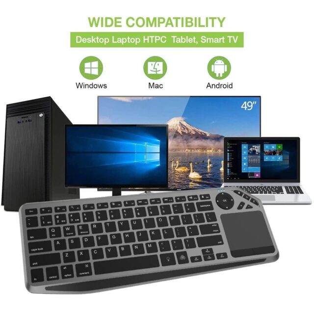 Techly ICTB9801TB keyboard Universal RF Wireless + Bluetooth QWERTY US English Black - imagine 17