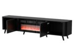 Cama RTV cabinet Volare 200 x 39 x 49 cm black/san sebastian + fireplace - imagine 2