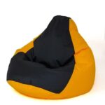 Sako bag pouffe Pear yellow-black XL 130 x 90 cm