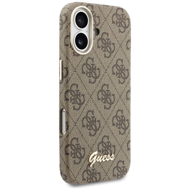 Case Guess 4G Script MagSafe for iPhone   17 brown - imagine 4