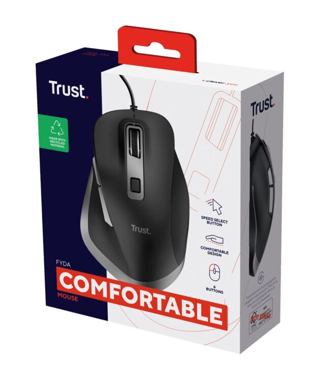 Trust Fyda - wired mouse (black) - imagine 5